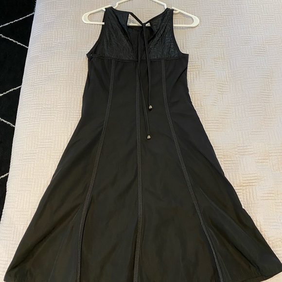 Black Rose embossed if (Individually Fashioned) Toronto designer A-line dress - Picture 4 of 11